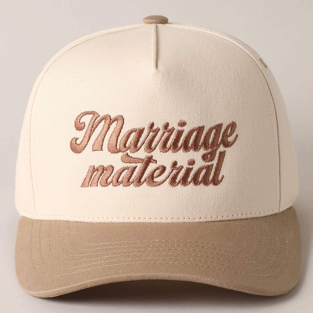 Marriage Material Two-Tone Trucker Hat - Cream & Maroon Marriage Material Trucker Hat, Two-tone Snapback - Etsy main image 3