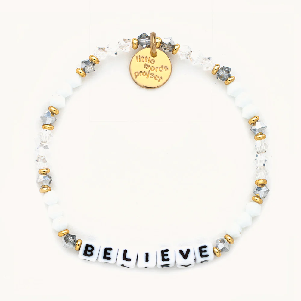 Little Words Project Bracelet White Lettering – Shop Angelina